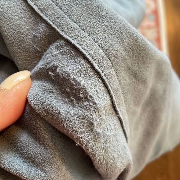 Vtg 70s Gino Rossi light blue ultra suede midi dress with 3/4 sleeves - Picture 10 of 11